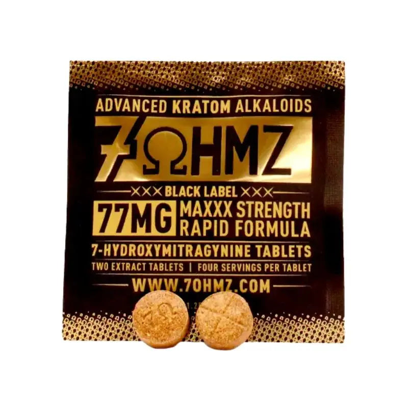7OHMZ BLACK LABEL 7-HYDROXY TABLETS MAXXX STRENGTH FORMULA 77MG - Smoke empire