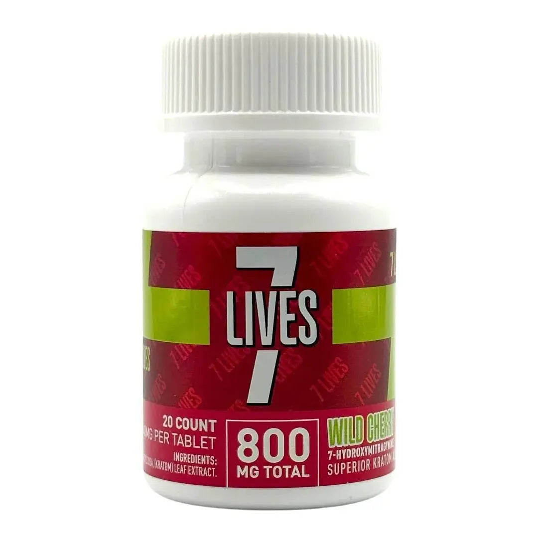 7 Lives 7-Hydroxymitragynine Extract Tablets - Wild Cherry - 20 Count (40mg Each) - Smoke empire