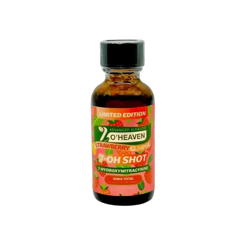 7 O'Heaven 7-Hydroxymitragynine Shot Strawberry Glimpse 50mg - Smoke empire