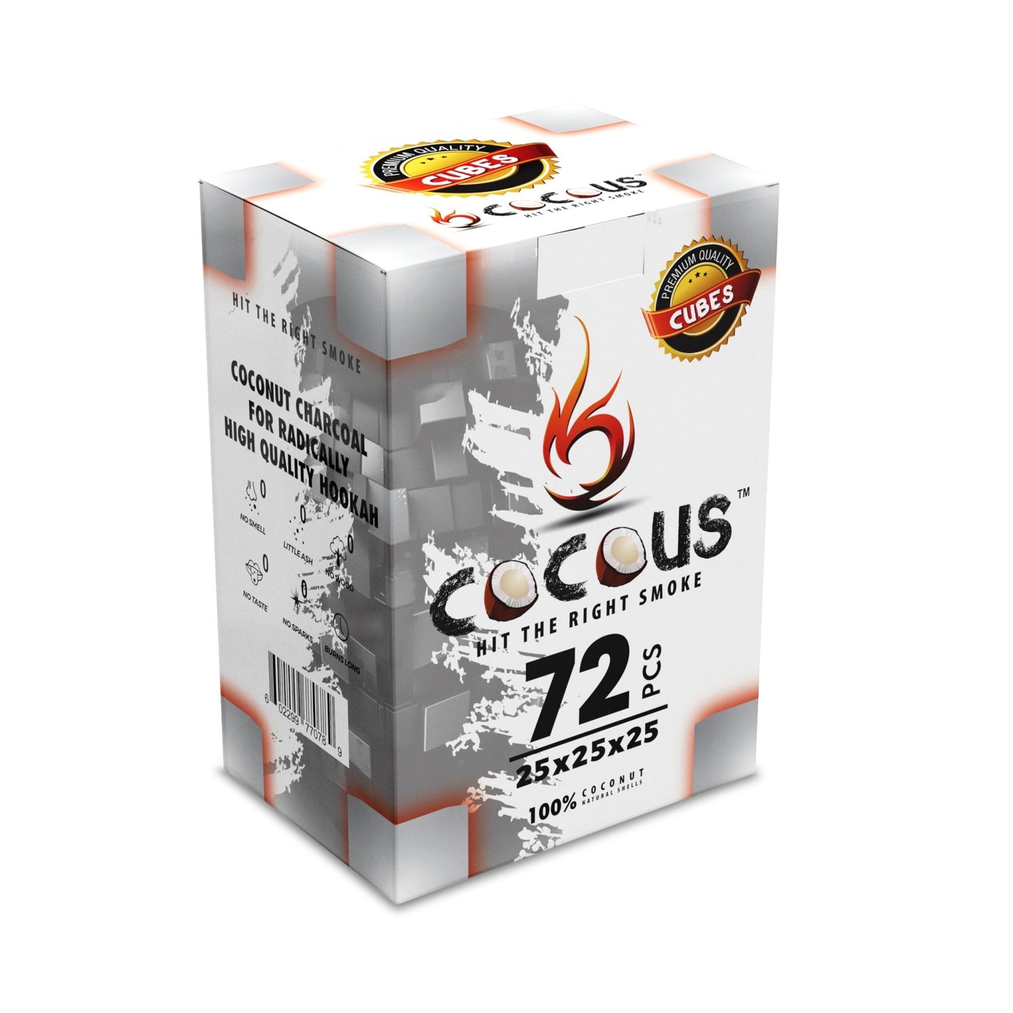 CocoUS Coconut Charcoal Cubes 72pc - Smoke empire