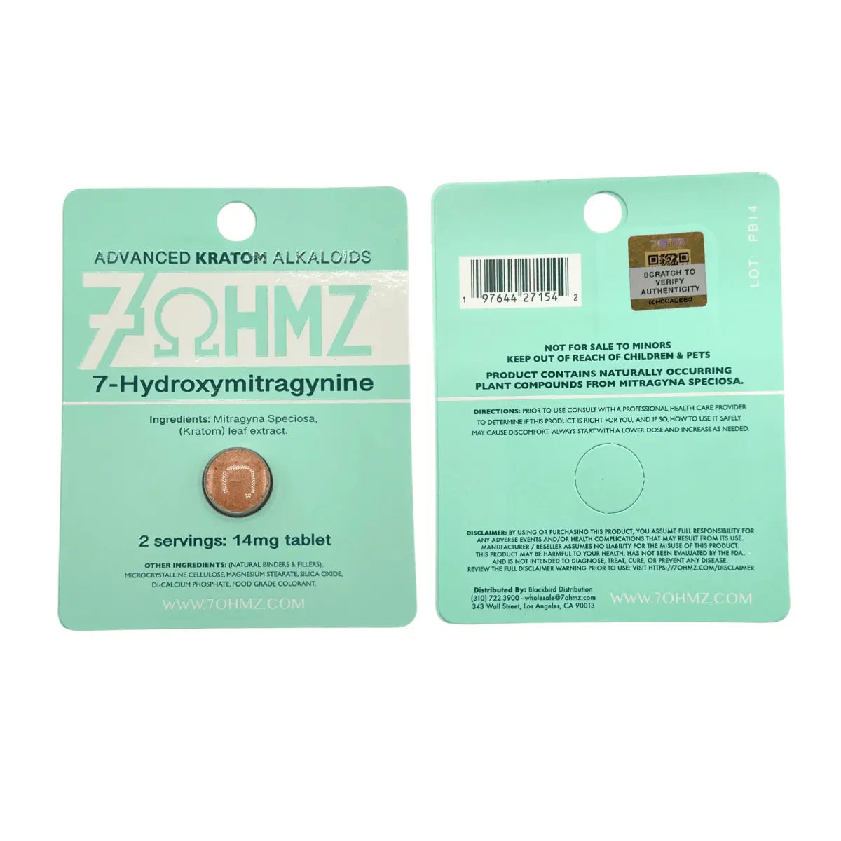 7Ohmz Kratom Tablets 14mg - 1 Pack - Smoke empire