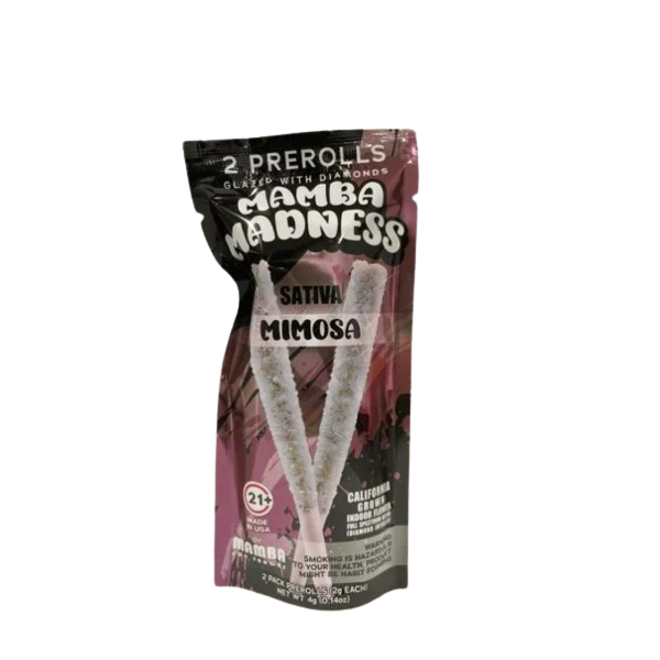 Mamba Madness Diamond Glazed 2Ă2 THCa Pre-Rolls 4g