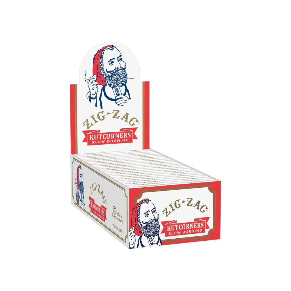 Zig Zag Kutcorner White - 1.25 - 24 Packs Per Display - Smoke empire