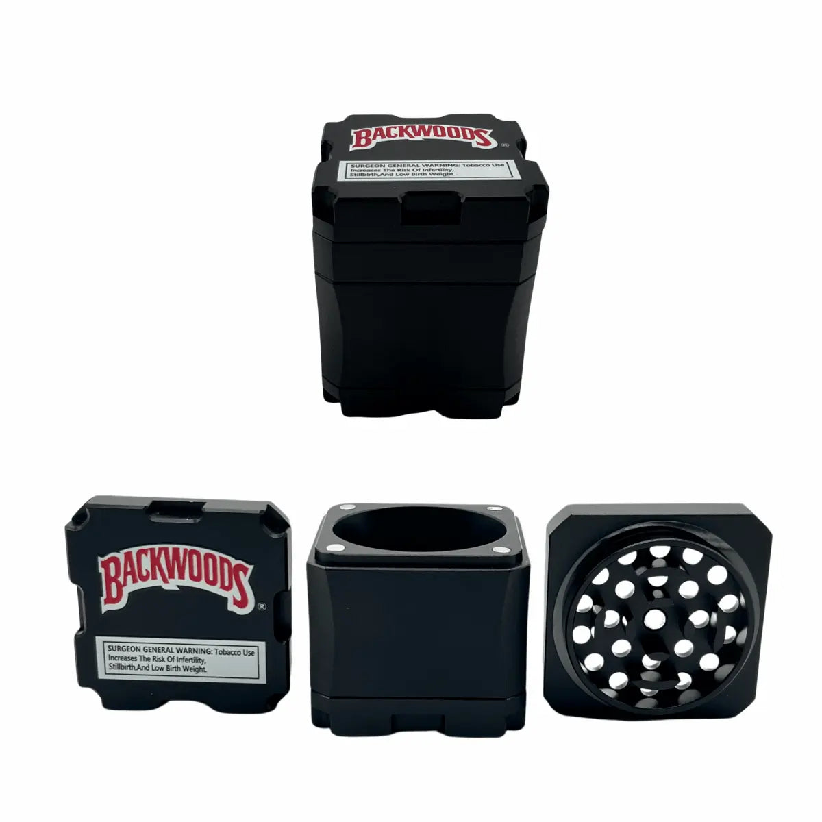 Backwoods Cube Grinder - 4 Layers - Smoke empire