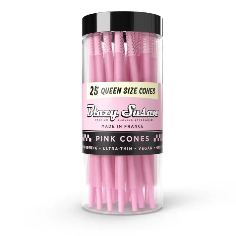 Blazy Susan - 120mm Queen Size Cones - 25 Counts Per Jar - Smoke empire