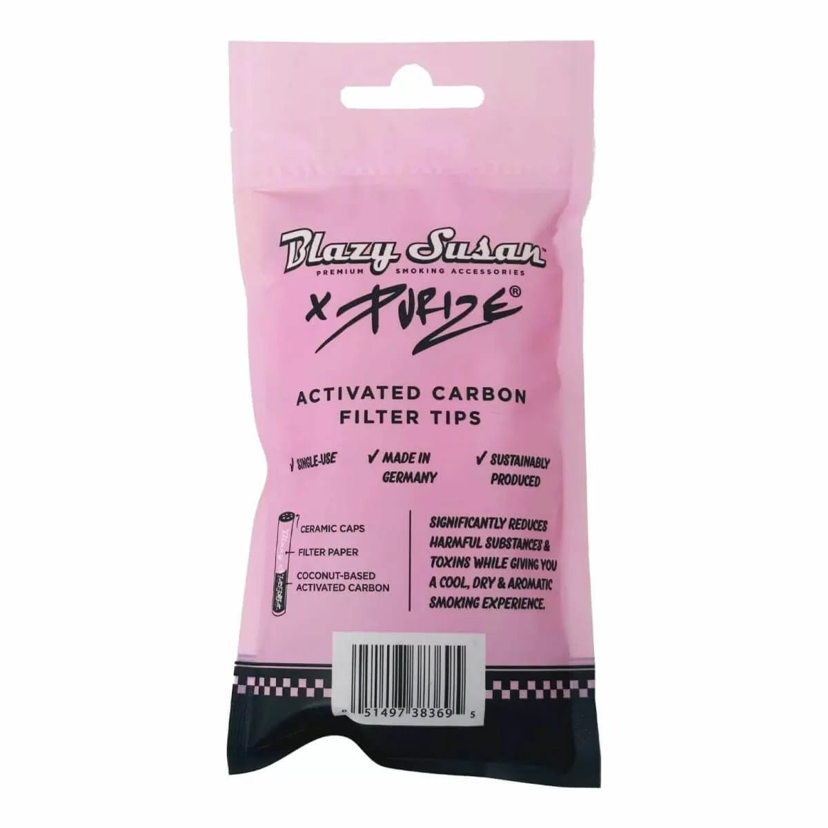 Blazy Susan - Xtra Slim Tips - 50 Counts Per Bag - Pink or Purple - Smoke empire