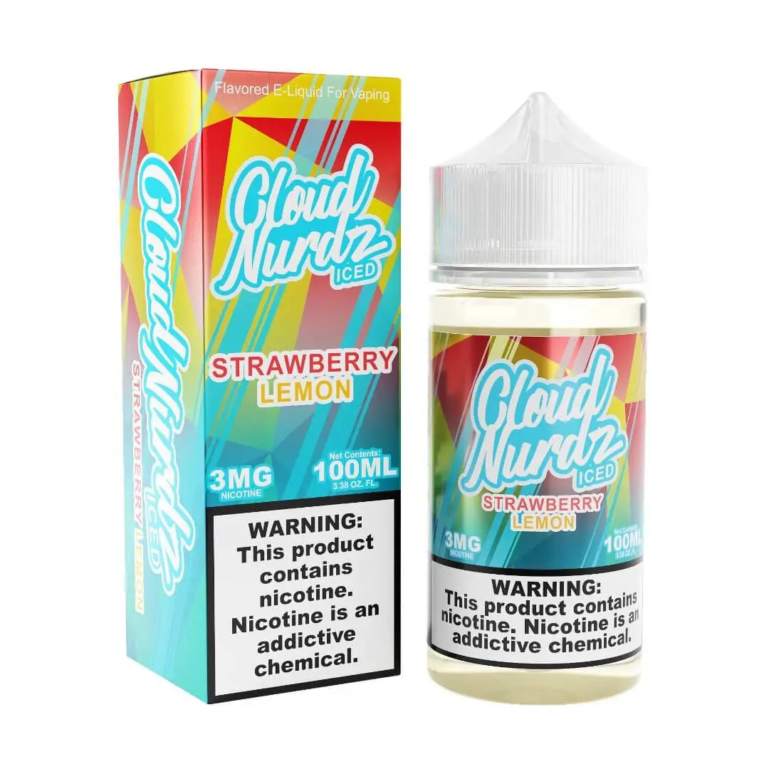 Cloud Nurdz Iced Strawberry Lemon eJuice - Smoke empire