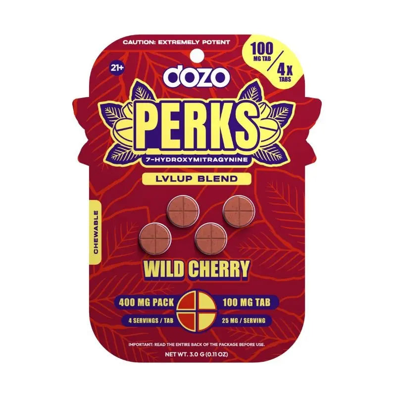 Dozo Perks 7-Hydroxymitragynine Tablets 4ct 100mg Per Tablet - Smoke empire