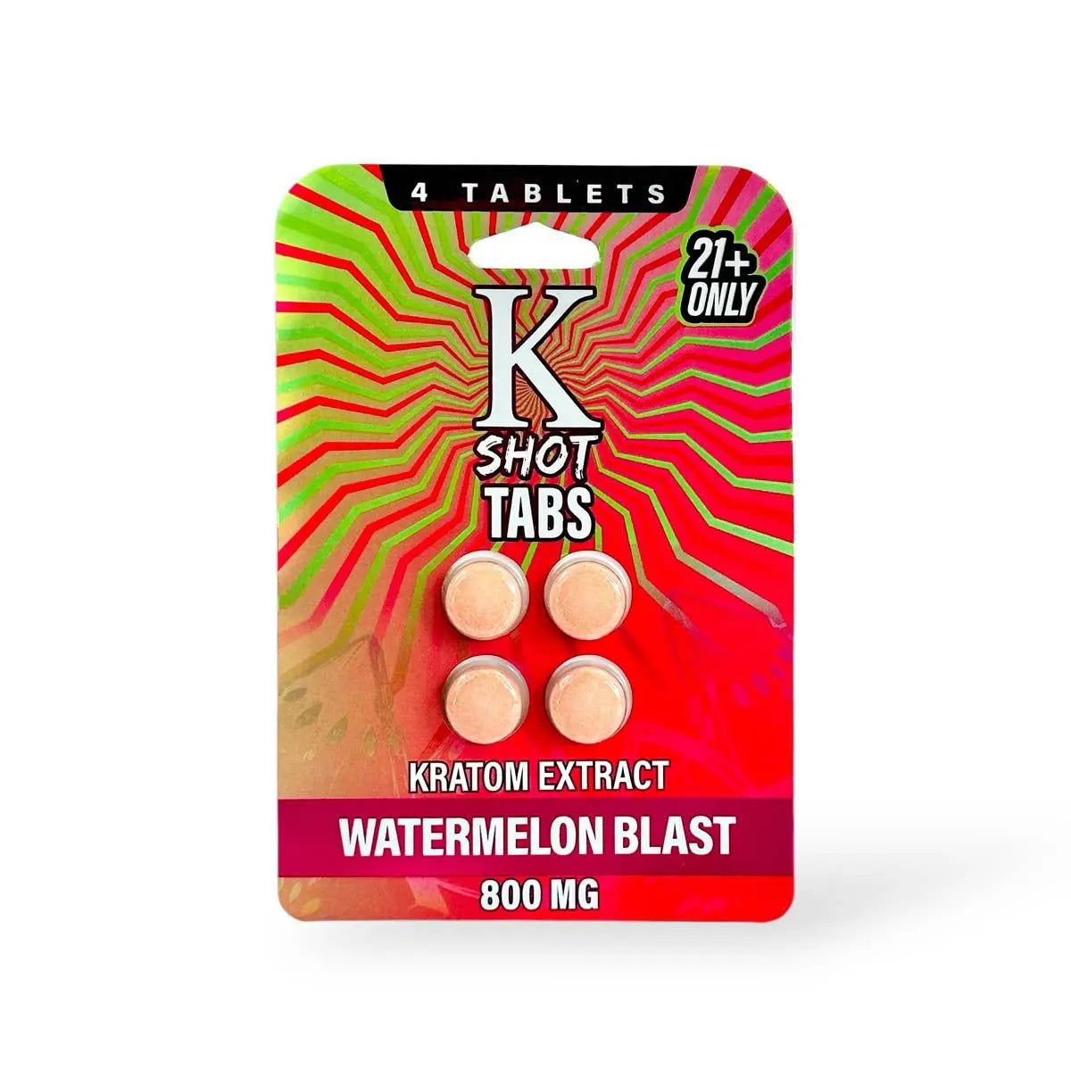 K Shot Tabs Kratom Extract Tablets 800mg 4ct - Smoke empire