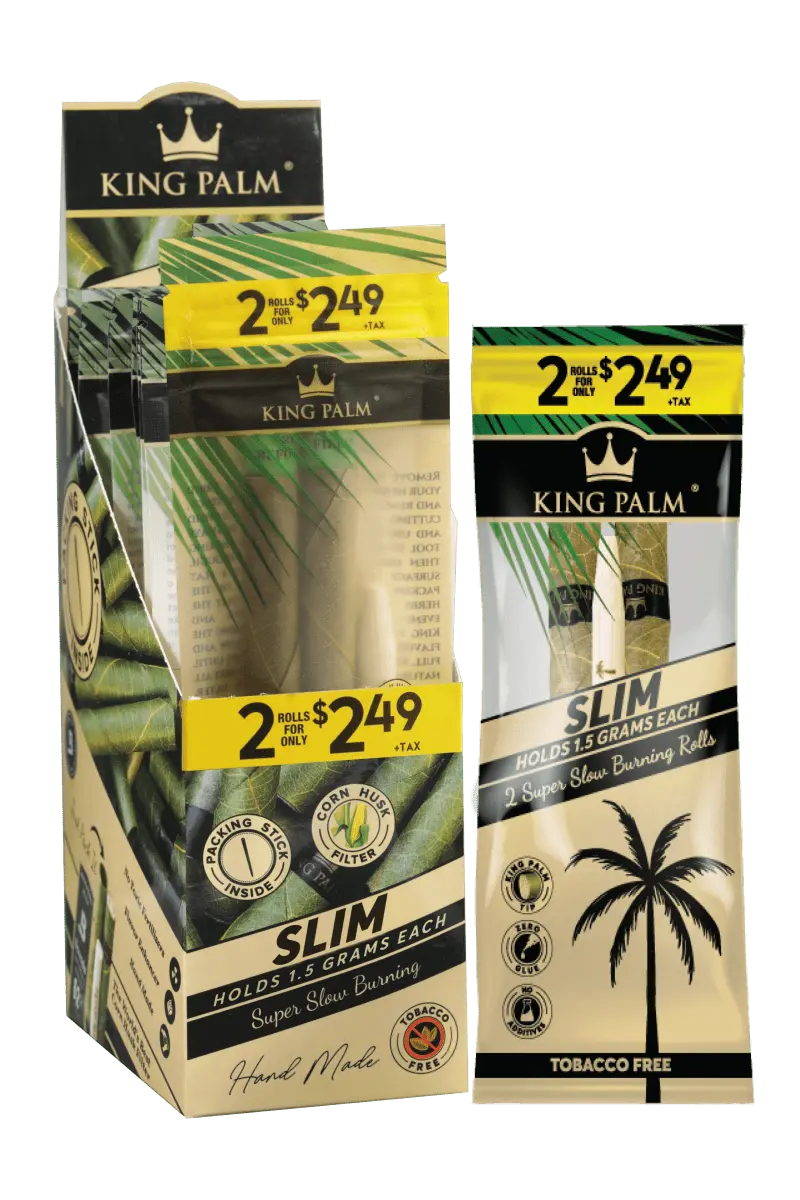 King Palm Slim Rollies - 2 Pack - 20 Pack Per Display - Smoke empire