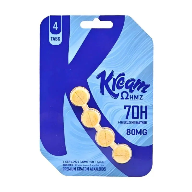 Kream OHMZ 7-Hydroxymitragynine Chewable Tablets 4ct 20mg Per Tablet - Natural - Smoke empire
