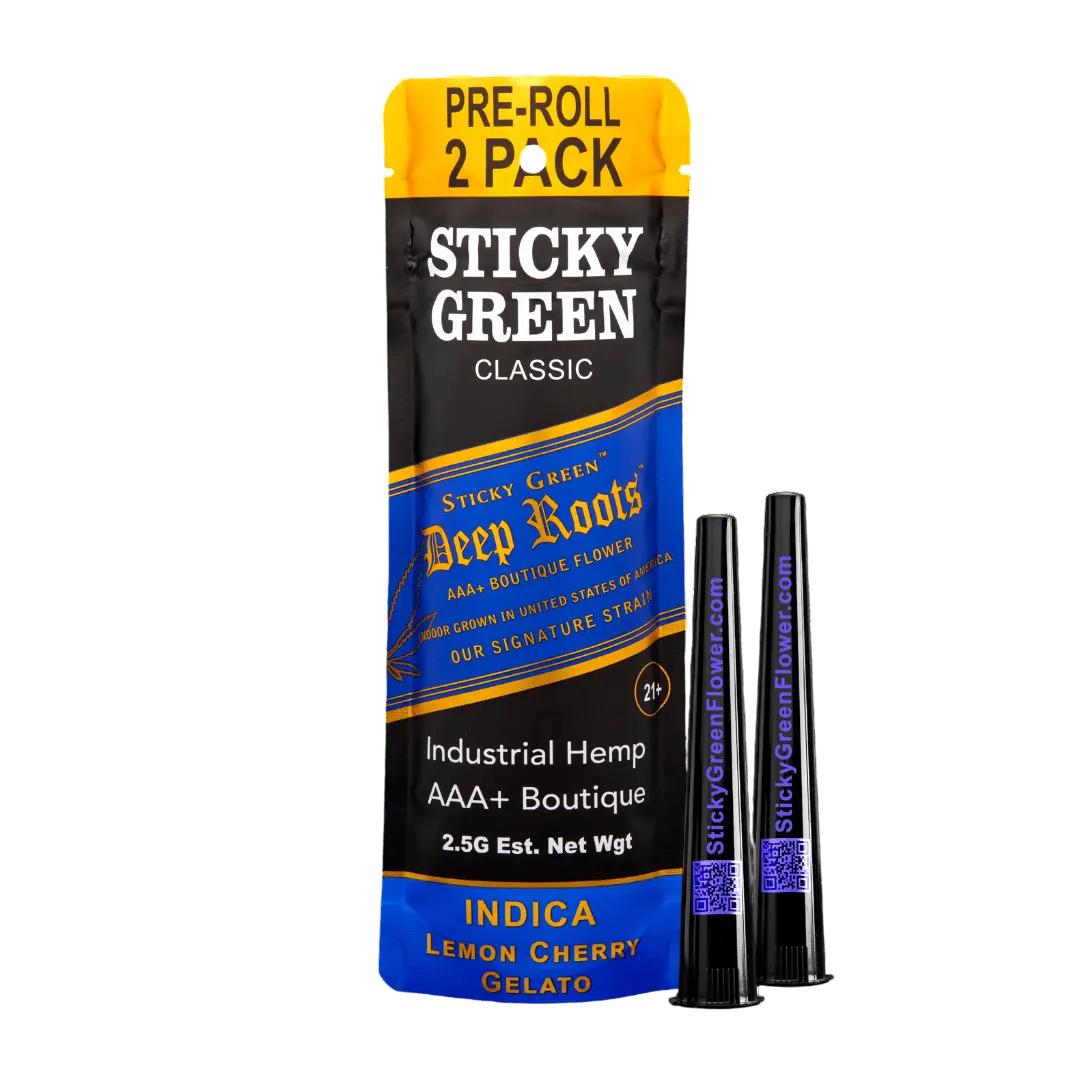 Lemon Cherry Gelato Deep Roots Pre Rolls (Indica) - Smoke empire