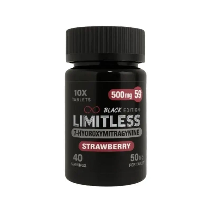 LIMITLESS BLACK EDITION 7-HYDROXYMITRAGYNINE TABLETS 10CT 50MG PER TABLET - Smoke empire