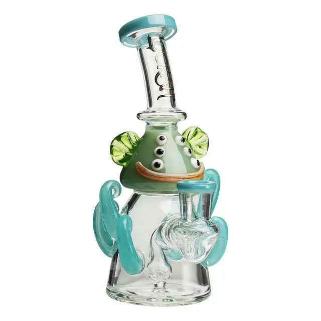 Lookah 8” Mini Cute Six Eyes Clown Octopus Dab Rig - Smoke empire