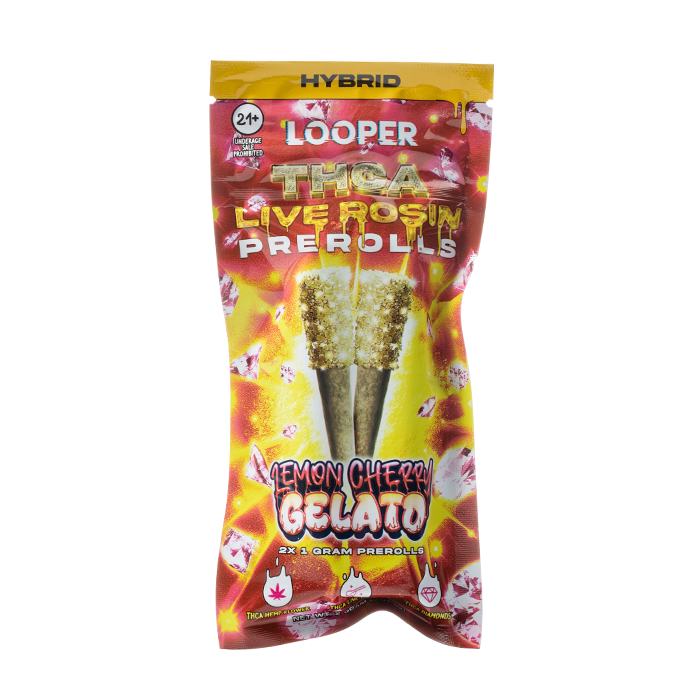 LOOPER THC-A LIVE ROSIN PRE ROLLS 1G - 2CT - Smoke empire