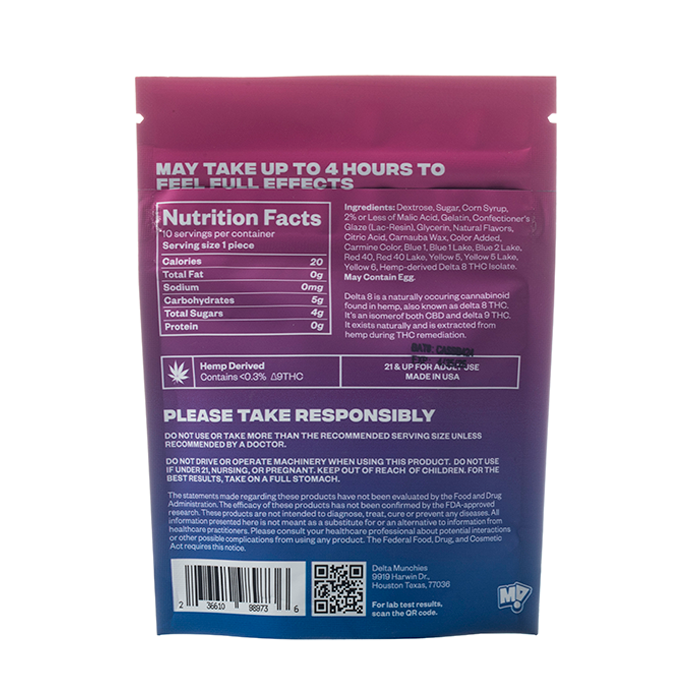 Munchies Delta 8 Gummies 250mg - Smoke empire
