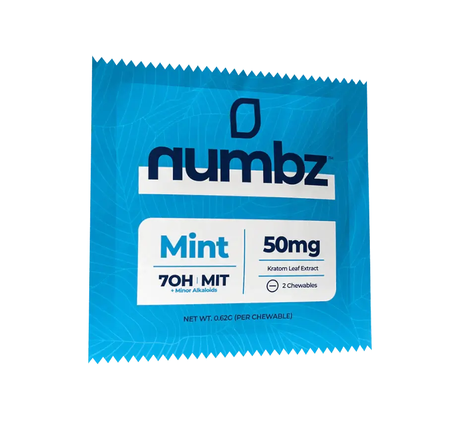 numbz 7-OH + MIT Chewable Tablets Mint 2ct 25mg Per Tablet - Smoke empire