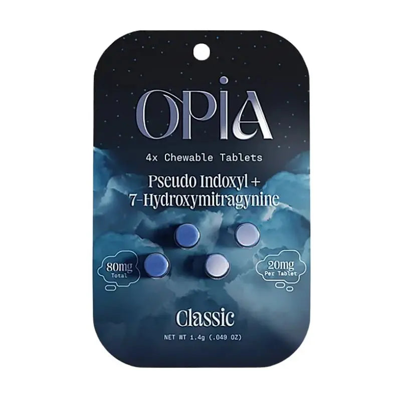 Opia 7-Hydroxymitragynine + Pseudo Chewable Tablets 4ct 20mg per Tablet - Smoke empire