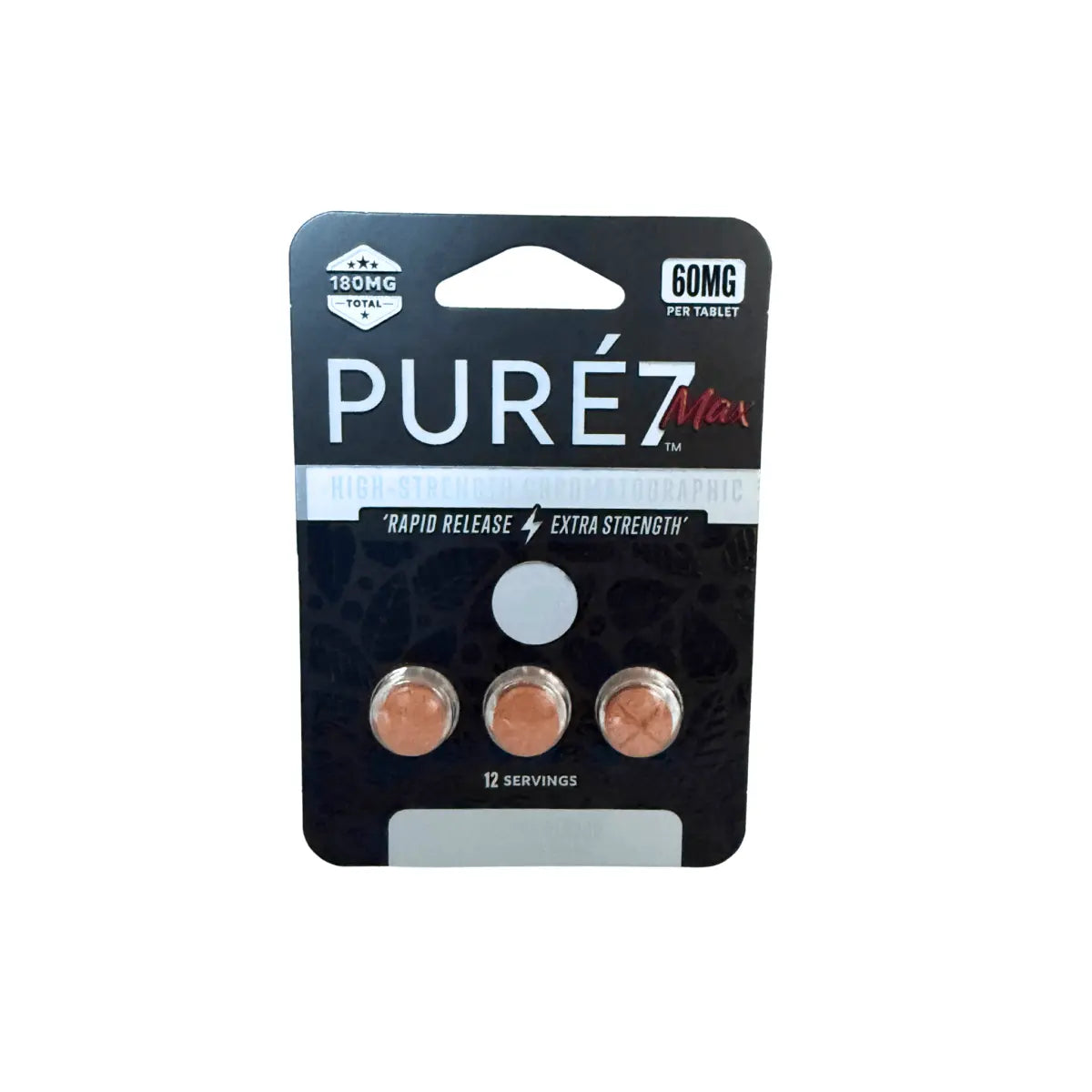 Pure7 Max 7OH Kratom Extract Tablets 3/pack 180mg - Smoke empire