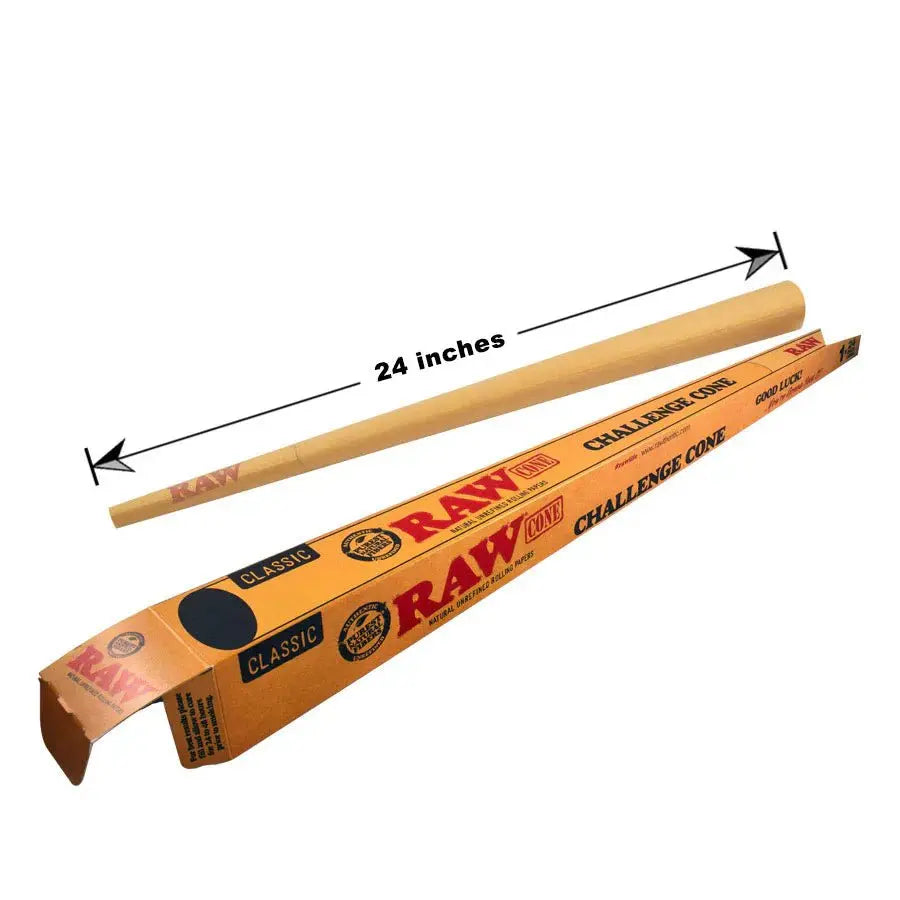 RAW Classic Challenge Pre Rolled Cone 24 INCHES - Smoke empire