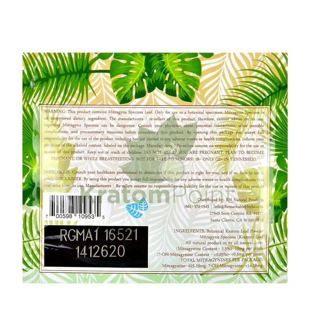 Remarkable Herbs Kratom Powder 1oz Malaysian - Smoke empire