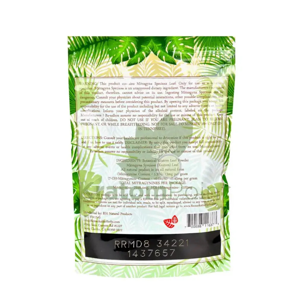 Remarkable Herbs Kratom Powder 8oz Red Maeng Da - Smoke empire