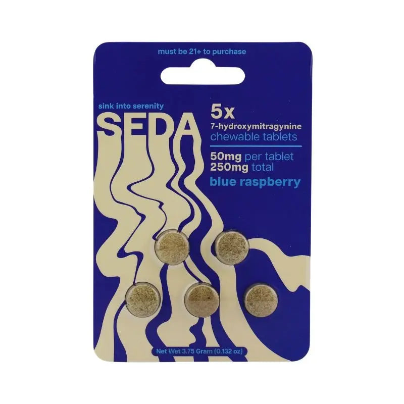 SEDA 7-Hydroxymitragynine Chewable Tablets 5ct 50mg Per Tablet - Smoke empire