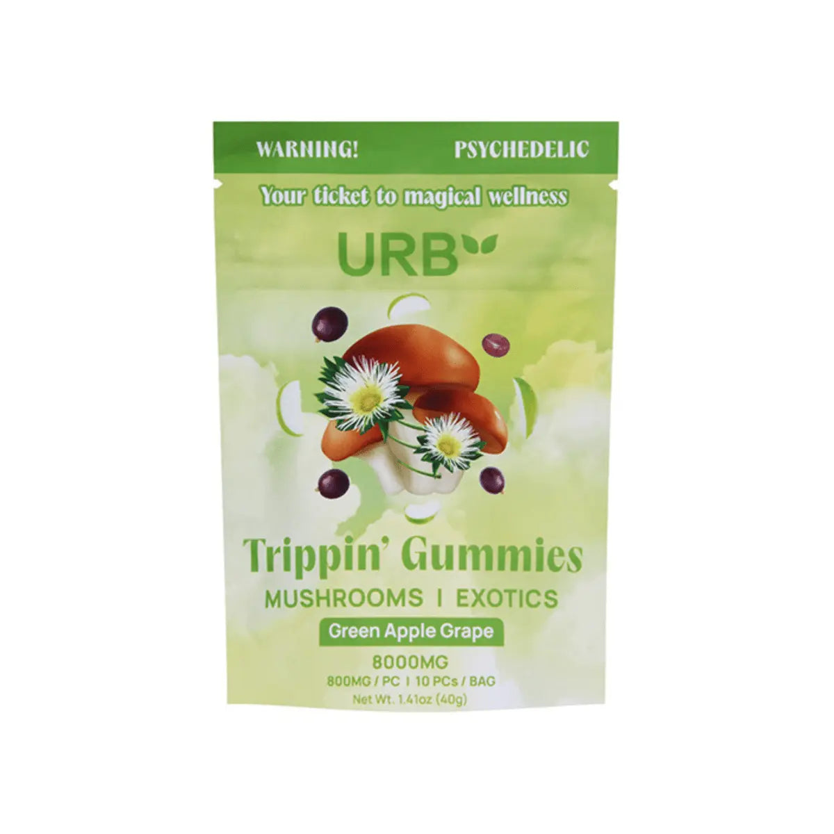 URB Trippin’ Mushroom Gummies 8000mg 10ct - Smoke empire