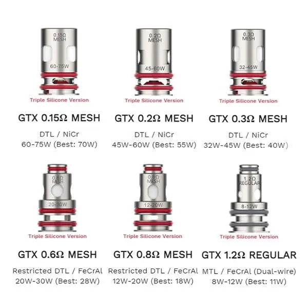 Vaporesso GTX v2 Coil Replacements - Smoke empire