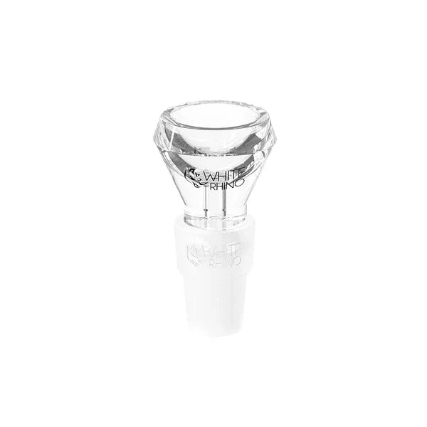 White Rhino  14mm/19mm Hybrid Glass Bowl - Diamond Bowl - Smoke empire