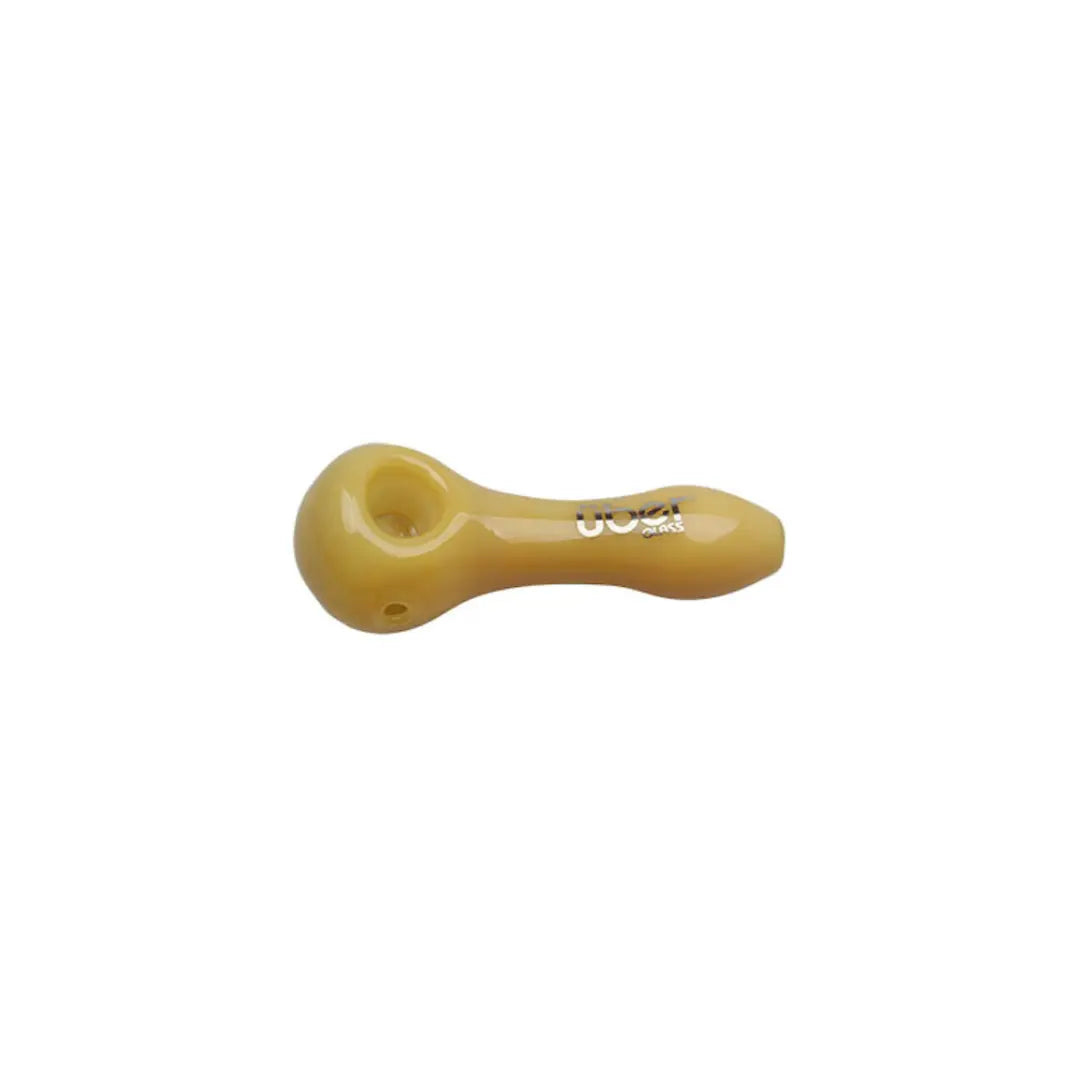 Uber Glass 4" Spoon w/ Built-In Screen - Solid Color - Smoke empire