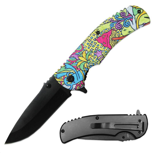 4.5-Inch Designer Series II Assisted-Open Folding Knife with Metal Handle - Smoke empire