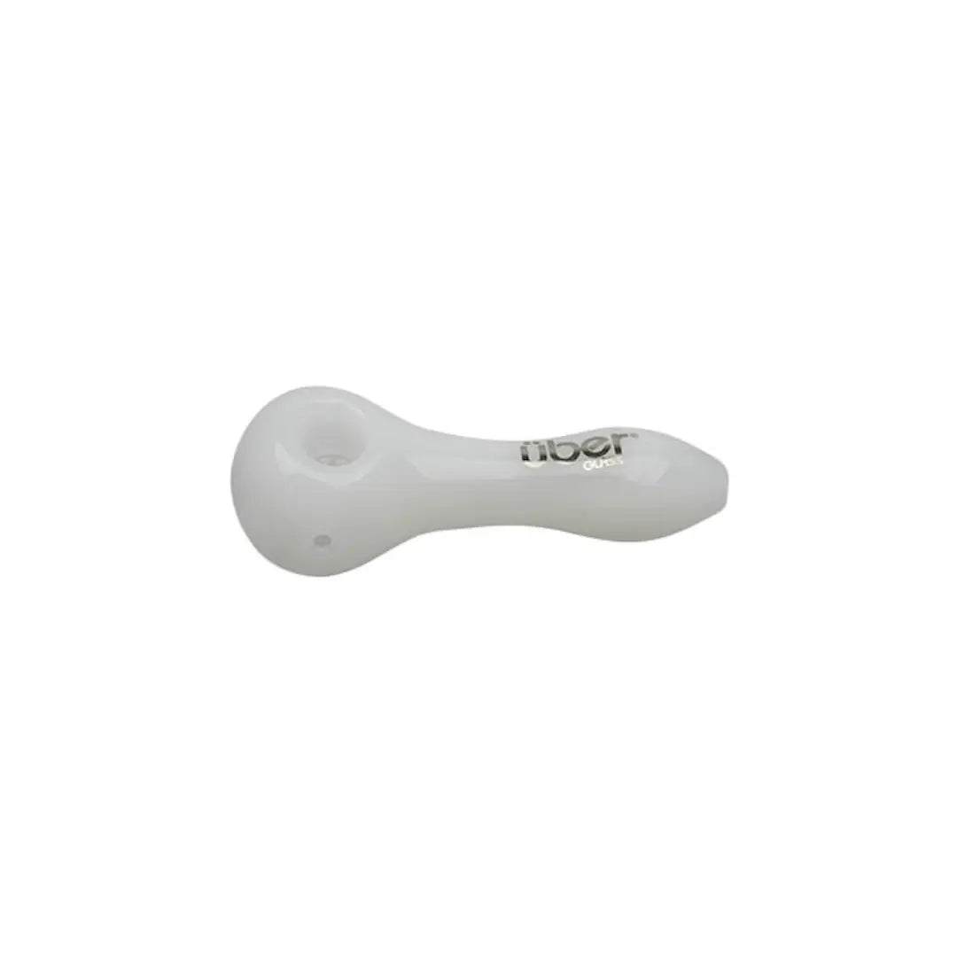 Uber Glass 4" Spoon w/ Built-In Screen - Solid Color - Smoke empire