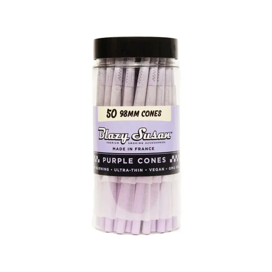 Blazy Susan Purple Cones -98mm 50ct/Jar - Smoke empire