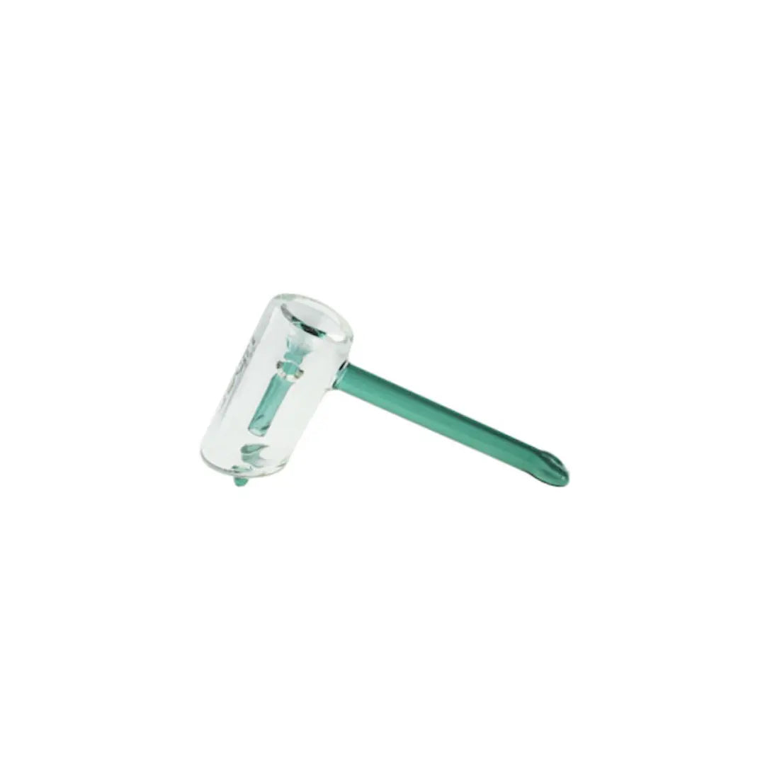 Uber Glass 6" Hammer Bubbler w/ Flat Mouthpiece - Smoke empire
