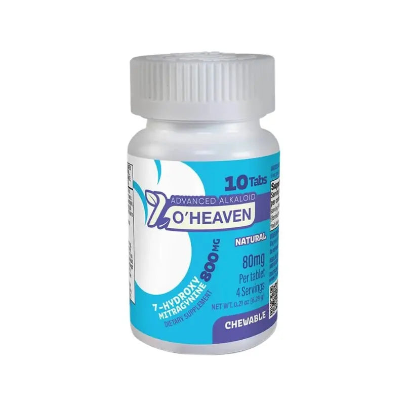 7 O'HEAVEN 7-HYDROXY ADVANCE ALKALOID CHEWABLE TABLETS 10CT 80MG PER TABLET - NATURAL - Smoke empire