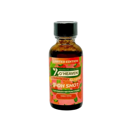7 O'Heaven 7-Hydroxymitragynine Shot Strawberry Glimpse 50mg - Smoke empire