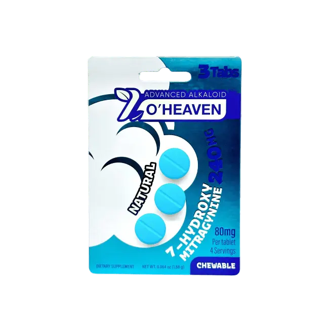 7 O’HEAVEN 7-HYDROXYMITRAGYNINE TABLETS 3CT / 240MG (80MG EACH) – NATURA - Smoke empire