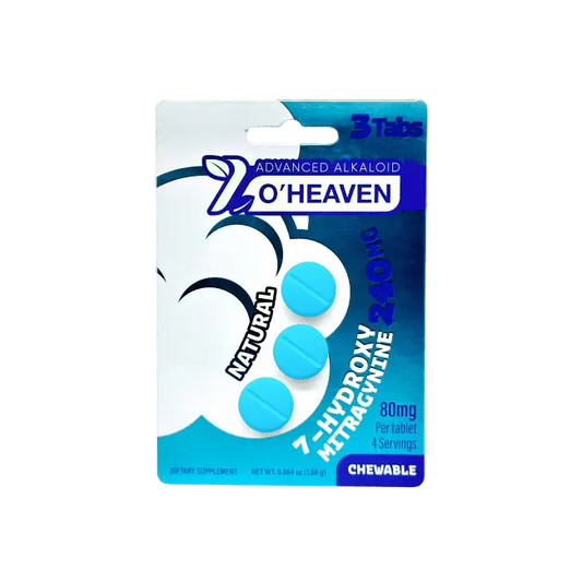 7 O’HEAVEN 7-HYDROXYMITRAGYNINE TABLETS 3CT / 240MG (80MG EACH) – NATURA - Smoke empire