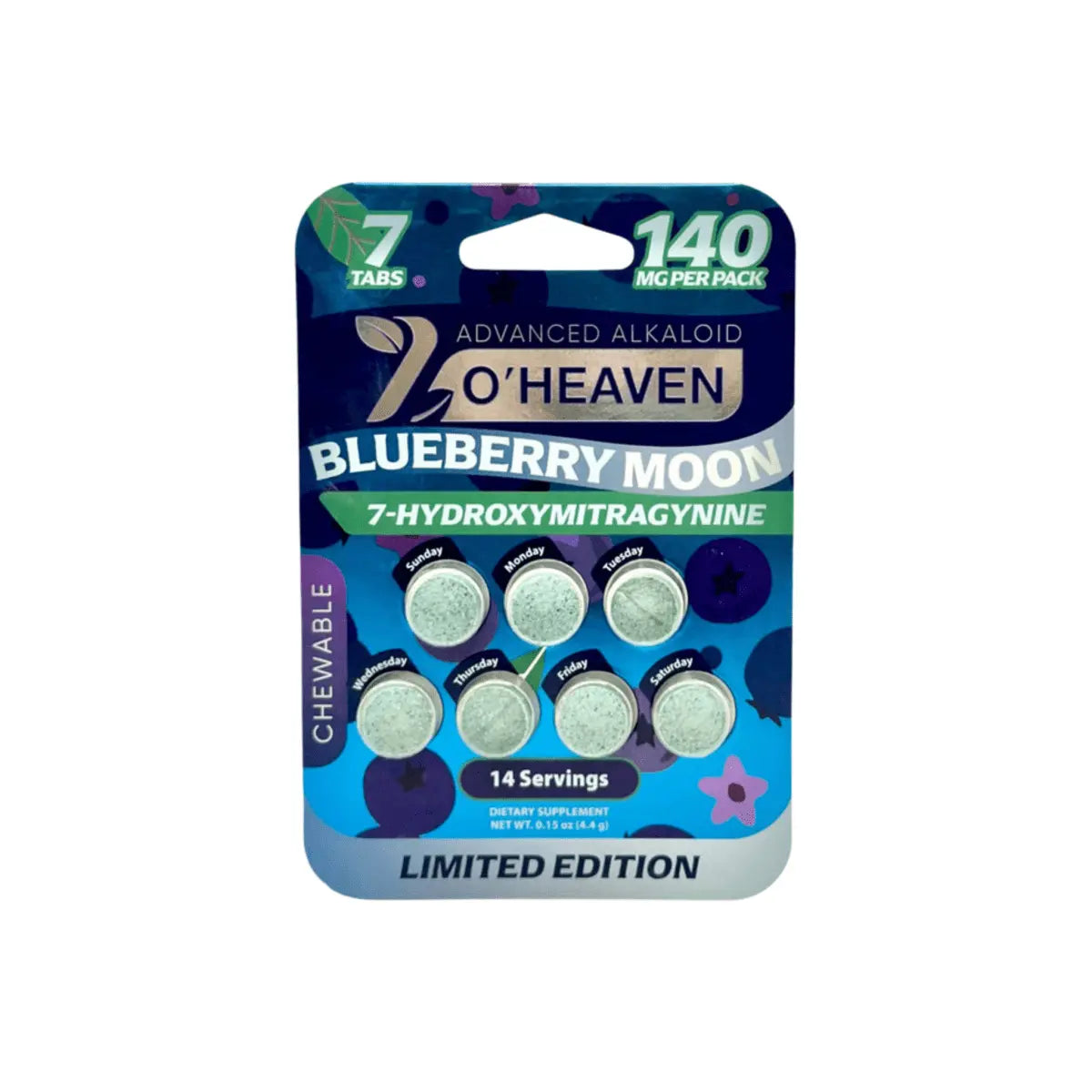 7 O'Heaven 7-OH Kratom Chewable Tablets Blueberry Moon - Smoke empire