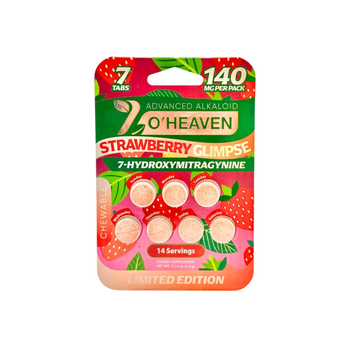 7 O'Heaven 7-OH Kratom Chewable Tablets Strawberry Glimpse - Smoke empire