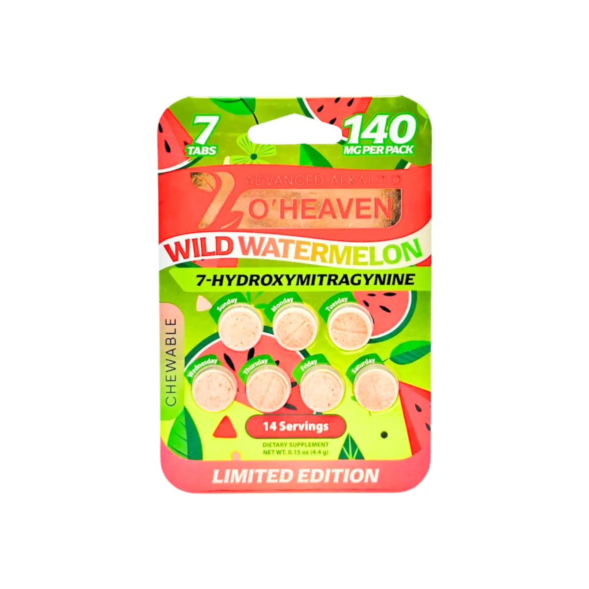 7 O'Heaven 7-OH Kratom Chewable Tablets Wild Watermelon - Smoke empire