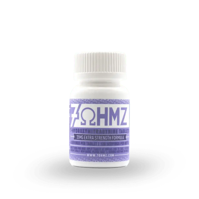 7 OHMZ ADVANCED KRATOM ALKALOIDS 7-HYDROXYMITRAGYNINE TABLETS BOTTLE EXTRA STRENGTH 35MG 30CT - UNFLAVORED - Smoke empire