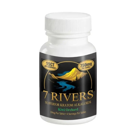7 RIVERS 7-HYDROXYMITRAGYNINE TABLETS 15CT 50MG PER TABLET - KIWI ORCHARD - Smoke empire