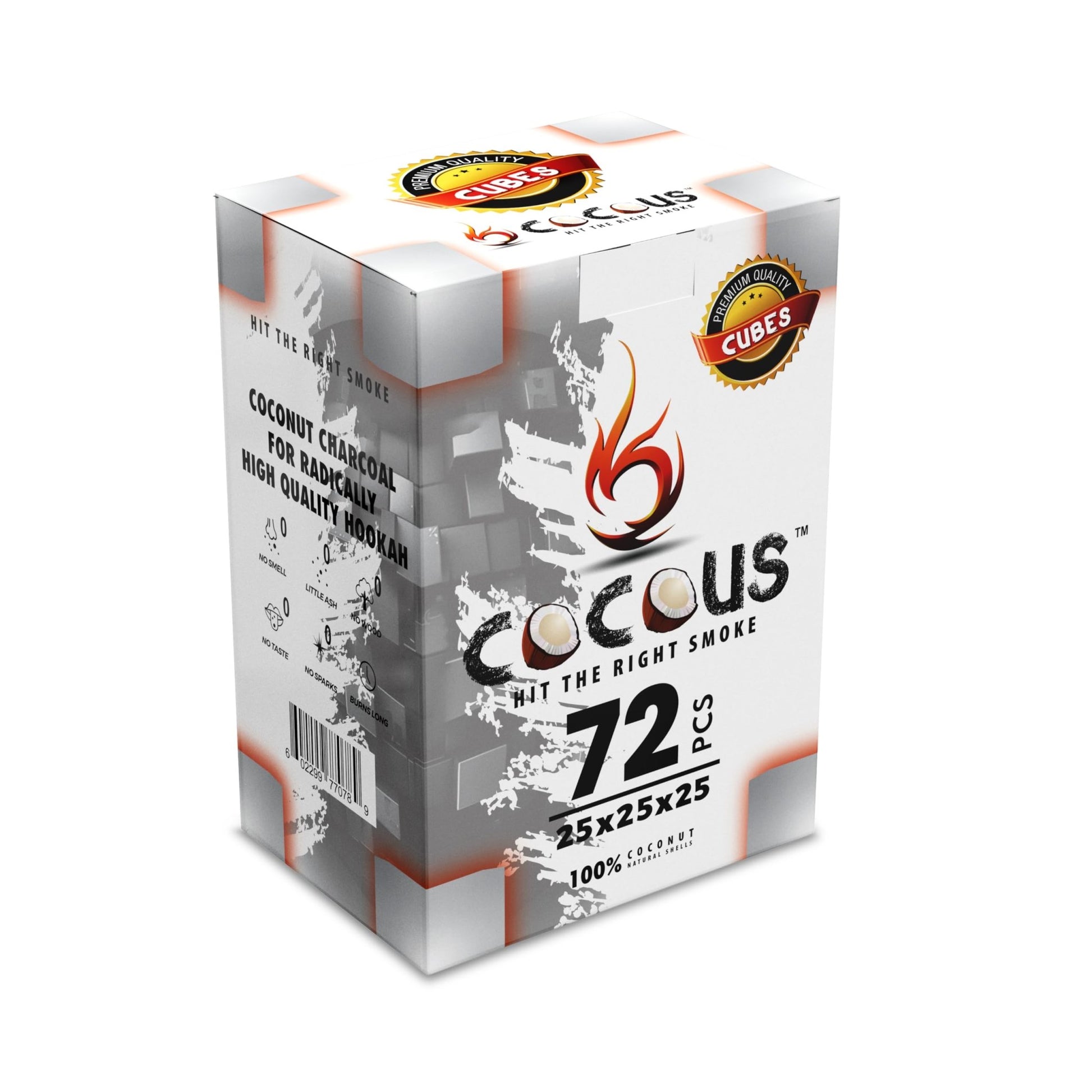 CocoUS Coconut Charcoal Cubes 72pc - Smoke empire