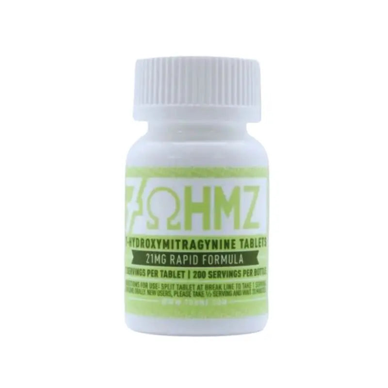 7OHMZ ADVANCED KRATOM ALKALOIDS 7-HYDROXYMITRAGYNINE TABLETS BOTTLE RAPID RELEASE 21MG 100CT - UNFLAVORED - Smoke empire