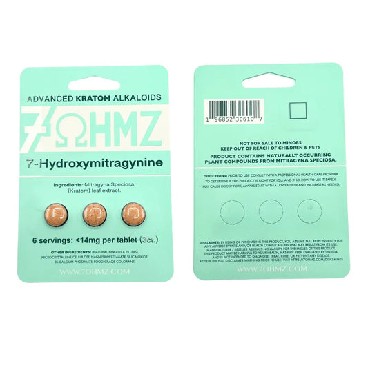 7Ohmz Kratom Tablets 14mg 3ct - Smoke empire