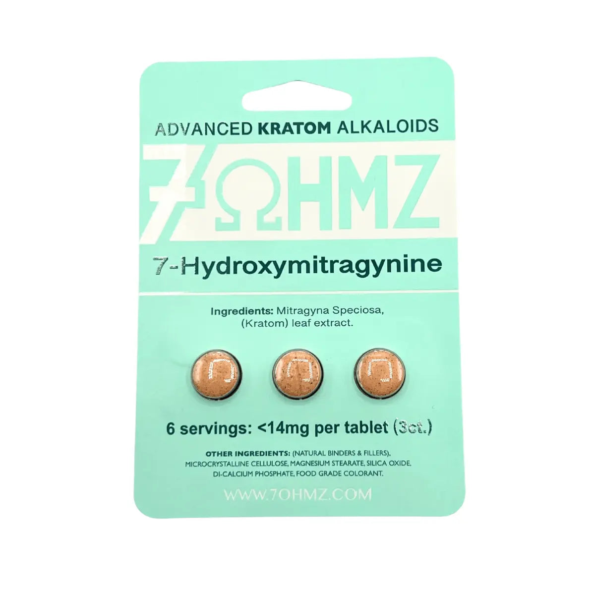7Ohmz Kratom Tablets 14mg 3ct - Smoke empire