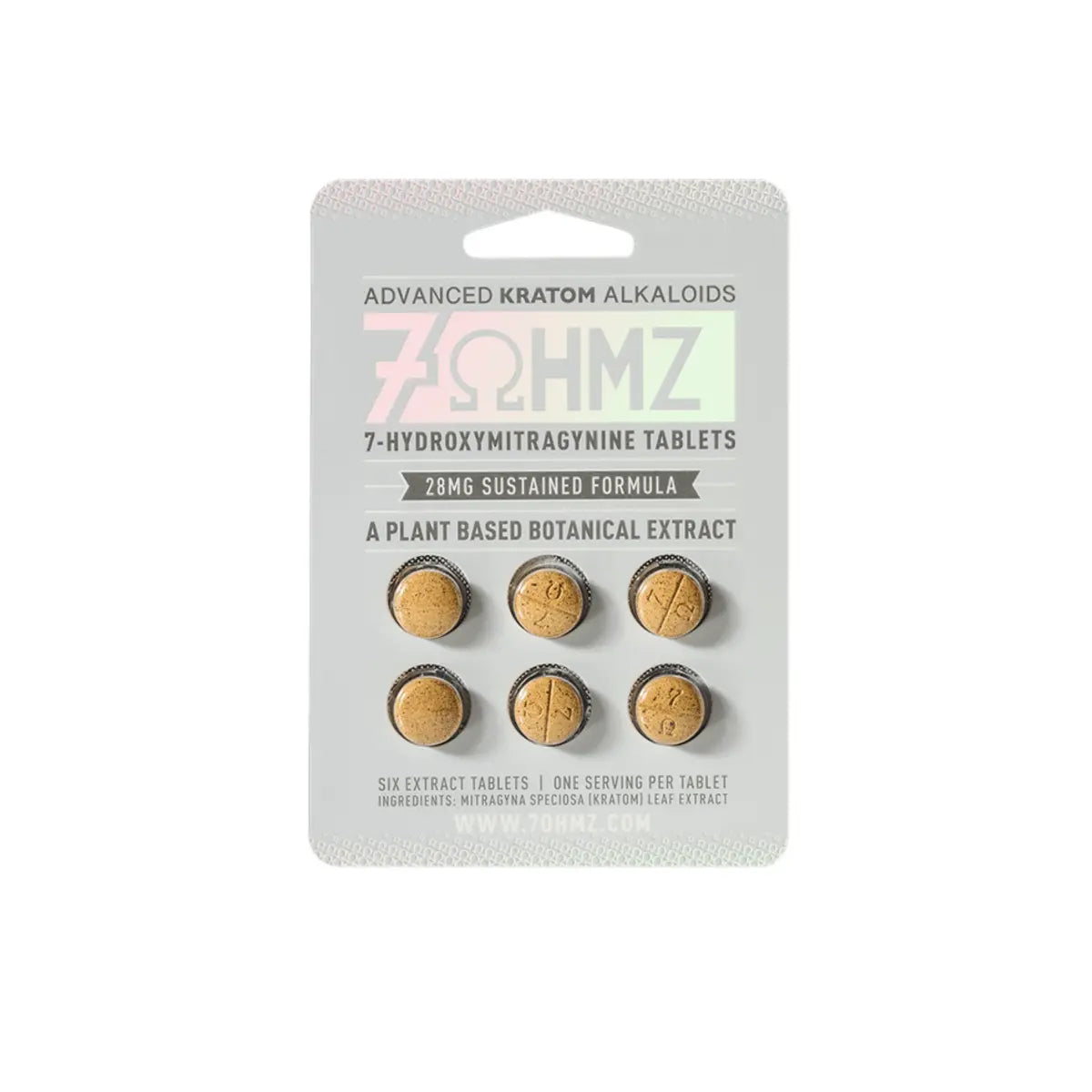 7Ohmz Kratom Tablets Sustained Formula 6ct 28mg - Smoke empire