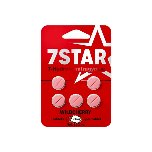 7STAR 7-HYDROXYMITRAGYNINE TABLETS 30MG 5ct - CHERRY - Smoke empire